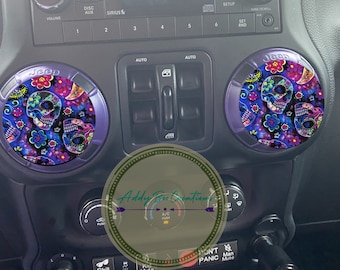 Sugar skulls air vent/AC vent decals
