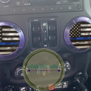 Thin blue line air vent/AC vent decals