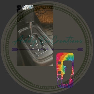 Tie dye themed gear shift plate decals *READ DESCRIPTION Rainbow tie dye