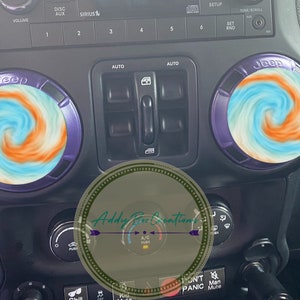 Tropical tie dye air vent/AC vent decals