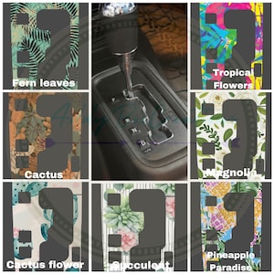 Floral/Cactus gear shift plate decals *READ DESCRIPTION