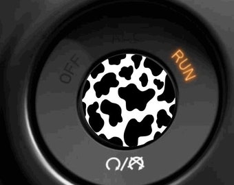 Cow print push to start button decalsPLEASE READ DESCRIPTION