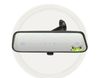 Frog Peeker rear view mirror/sun visor decal