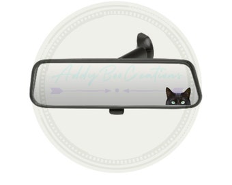 Cat Peeker rear view mirror/sun visor decal
