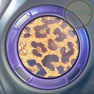 Leopard Print Air Vent Decals, AC Vent Decals Leopard Glitter