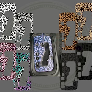 Leopard print gear shift plate decal *READ DESCRIPTION