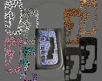 Leopard print gear shift plate decal *READ DESCRIPTION