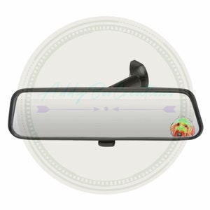 Custom watercolor pet peeker rear view mirror/sun visor mini decal