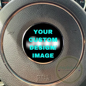 Custom steering wheel decal overlay