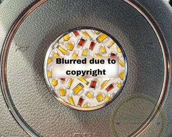 Craft beer steering wheel emblem overlay decals