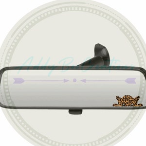 Leopard Peeker rear view mirror/sun visor decal