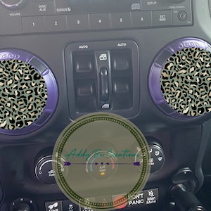 Olive cheetah air vent/AC vent decals