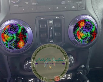 Black tie dye air vent decals