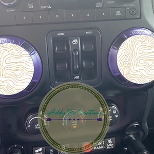 Topography air vent/AC vent decals