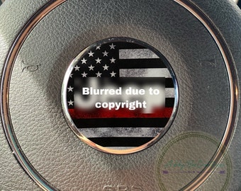 Thin Red Line Steering Wheel overlay decal