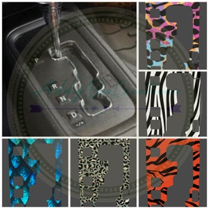 Animal print gear shift plate decals *READ DESCRIPTION