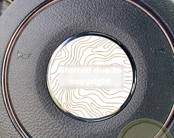 Topography steering wheel decal overlay