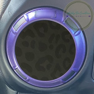 Leopard Print Air Vent Decals, AC Vent Decals Matte Black Leopard