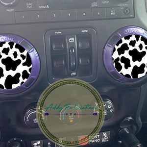 Cow print air vent decals,Cow print AC vent decals