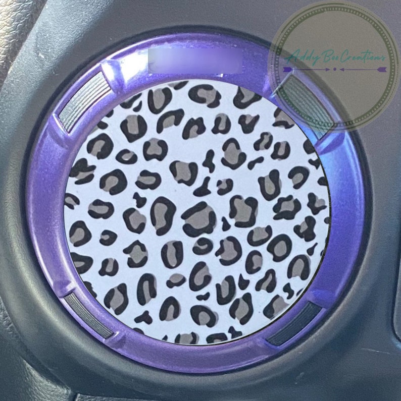 Leopard Print Air Vent Decals, AC Vent Decals Grey Leopard