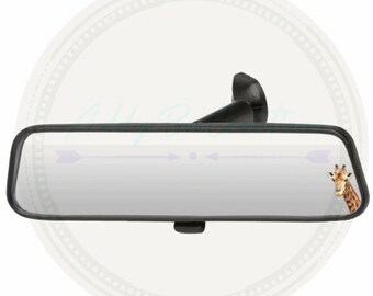 Giraffe Peeker rear view mirror/sun visor decal
