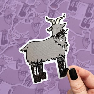 Gothic Goat Vinyl Sticker: Punk Goth Laptop Decal
