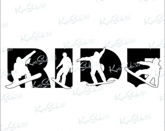 Download Snowboarding Svg Etsy