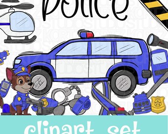 Imágenes prediseñadas de policía / Dibujos a mano de policías en formato PNG - Uso personal y comercial - Imágenes prediseñadas PNG - Mar25FirstResponders - Policía