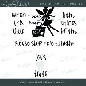 SVG tandenfee - Instant Download - eps - dxf - gesneden bestand - voor Cricut - voor silhouet - commercieel gebruik gesneden bestand - svg25