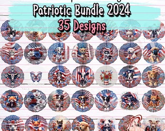 Wind Spinner Design - Sublimazione - Download istantaneo - Grafica digitale PNG - Pacchetto patriottico 2024