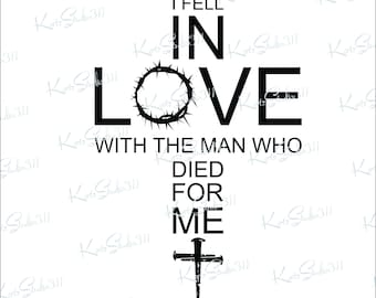 SVG I Fell In Love With the Man - Instant Download - eps - dxf - Cut File - For Cricut - For Silhouette - Commercial Use Cut File - svg34