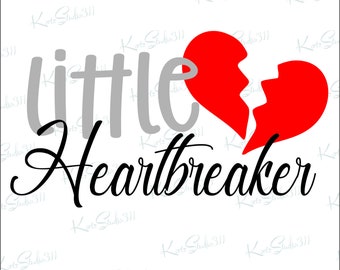 SVG Little Heartbreaker - Instant Download - eps - dxf - Cut File - For Cricut - For Silhouette - Commercial Use Cut File - svg151