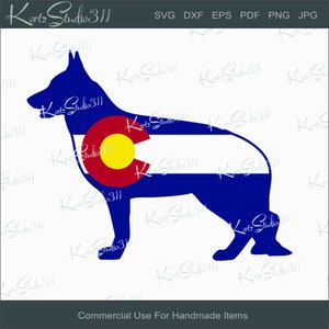SVG Colorado German Shepherd - Instant Download - Personal and Commercial Use Cut File - svg79