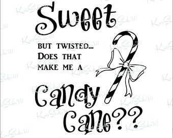 SVG Sweet But Twisted... - Instant Download - eps - dxf - Cut File - For Cricut - For Silhouette - Commercial Use Cut File - svg121