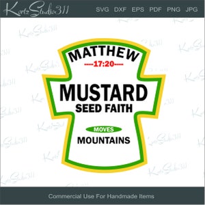SVG Mustard Seed Faith SVG - Download instantâneo - eps - dxf - Arquivo de corte - Para Cricut - Para Silhouette - Arquivo de corte para uso comercial - SVG126