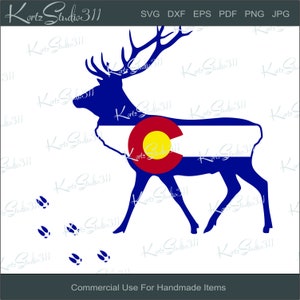 SVG Colorado Elk - Instant Download - Cut File - For Cricut - For Silhouette - Commercial Use Cut File - svg208