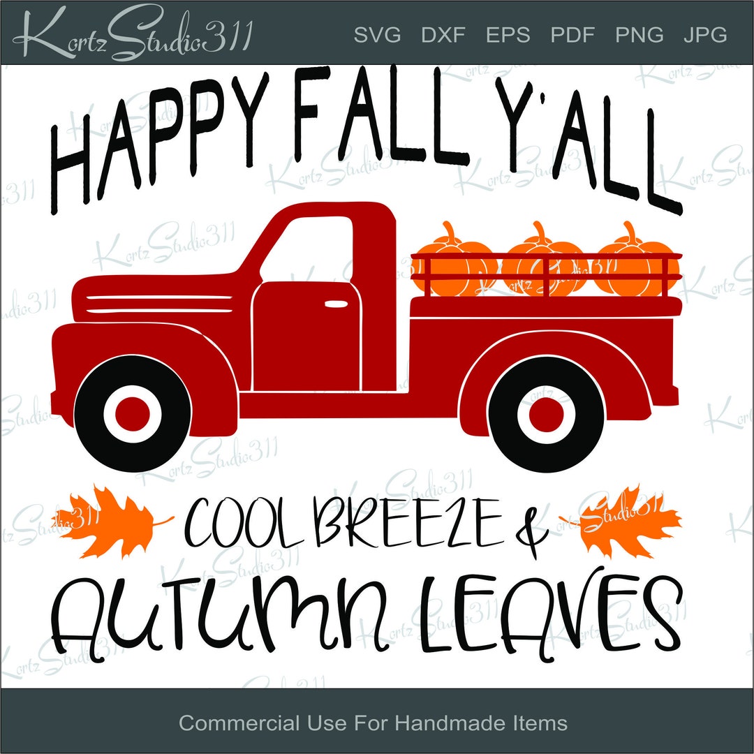 SVG Happy Fall Y'all - Instant Download - Personal and Commercial Use ...