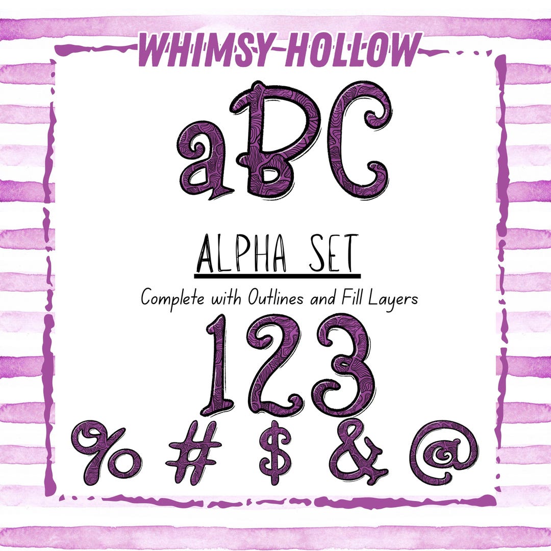 Custom Whimsical Clipart Alphabet - Whimsy Hollow | Apr26 - Etsy
