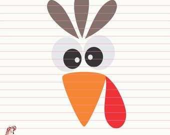 Turkey Face - Fall Graphics - T-Shirt Graphics - Vinyl Graphic - Window Lettering - svg516