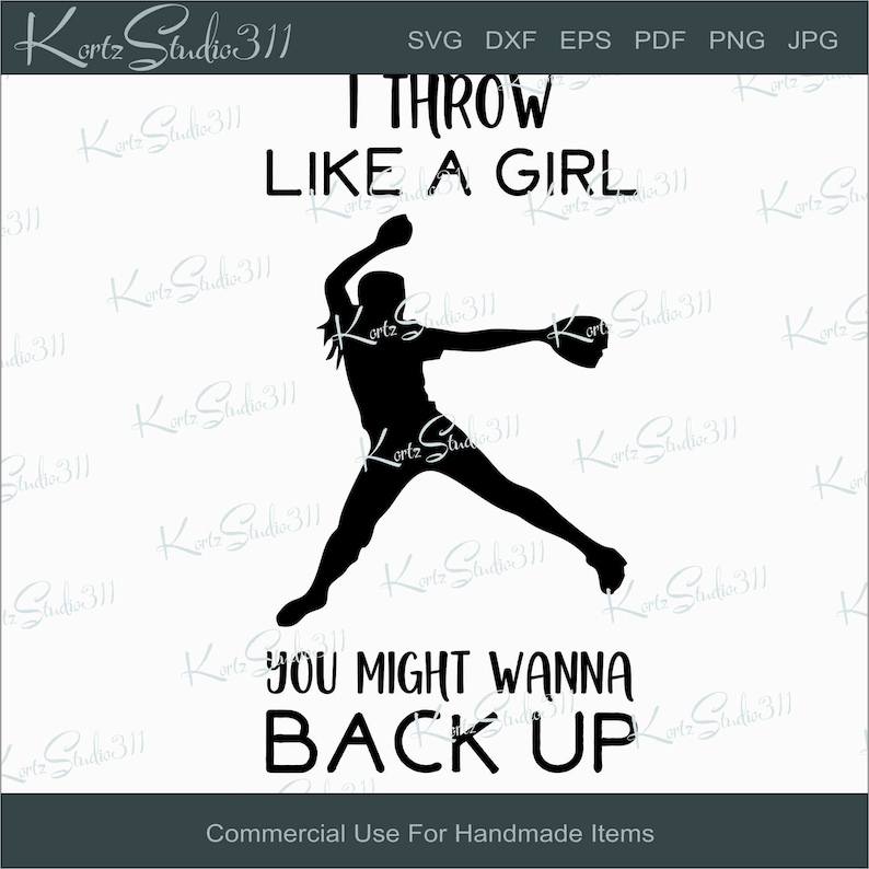 SVG I Throw Like A Girl Instant Download Personal and Etsy UK