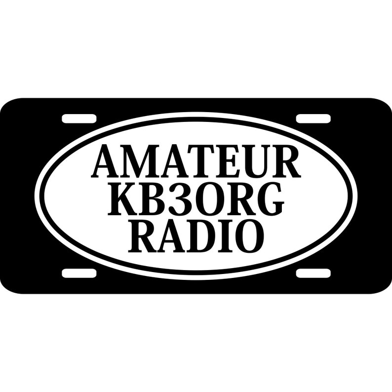 Personalized Amateur Ham Radio License Plate Oval Etsy