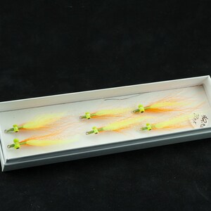 4FLY_1394 Clouser Flies Box of 6 Hand Tied Flies Fly Fishing 1394