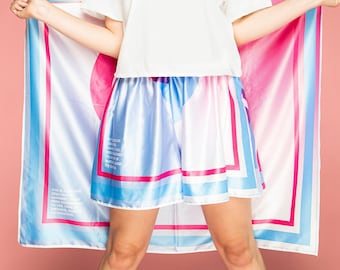Zero Waste Shorts Sewing Pattern - Digital Download PDF . Beginner Friendly . Sizes XS–XL
