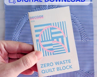 Zero Waste Quilt Block Zine Pattern | Beginner Sewing Pattern (Digital PDF Download)