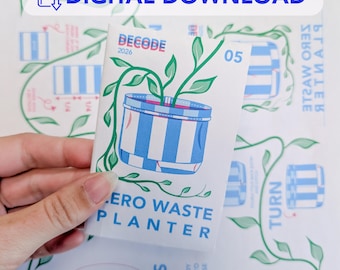 Zero Waste Planter Zine Pattern | Beginner Sustainable Zine (Digital Download)