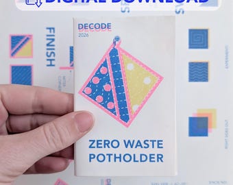 Zero Waste Potholder Zine Pattern | Beginner Sustainable Zine (Digital Download)
