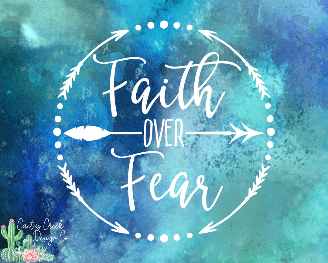Faith Over Fear Decal Christian Decal Christian Car Decal Etsy