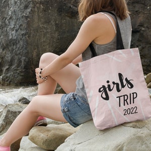 Girls Trip, Girls Trip Gifts, Girls Weekend Gifts, Beach Tote, Travel Bag, Bachelorette Party Gift, Girls Trip Bag, Beach Bag, Canvas Tote