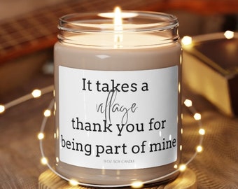 It Takes A Village Candle, Employee Appreciation Gift, Christmas Gift for Team Members, Gift for Coworkers, Gift for Work bestie, HR Gift