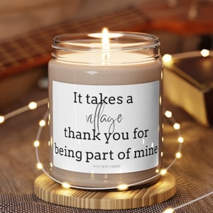 It Takes A Village Candle, Employee Appreciation Gift, Christmas Gift for Team Members, Gift for Coworkers, Gift for Work bestie, HR Gift